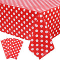 Kesfey 3 Pack Red Polka Dot Table Cloths 54 x 108 Inch Mickey Minnie Mouse Tablecloth Disposable Plastic Red Waterproof Rectangle Picnic Table Covers Christmas Carnival Tablecloths for Birthday Party by kesfeyhigh-qualitygoods