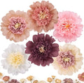 SUNBEAUTY 6 Pcs Large Boho Tissue Paper Flowers 12'' Giant Crepe Paper Flowers Decorations for Birthday Mexican Fiesta Spring Wedding Flower Backdrop Baby Bridal Shower Carnival Party Wall Decor by SUNBEAUTY