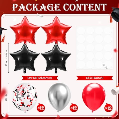 Lunmon 4 Set Red Black Balloon Centerpiece Stand Kit for Table Party - Image 2
