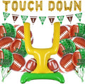 Football Party Supplies Kit - Touchdown Letter Balloon, Goal Post & Football Shaped Foil Balloons, Round 'Touchdown!' Foil Balloons, and Banner for Birthday, Game day, Tailgate Party Decorations by Gatherfun