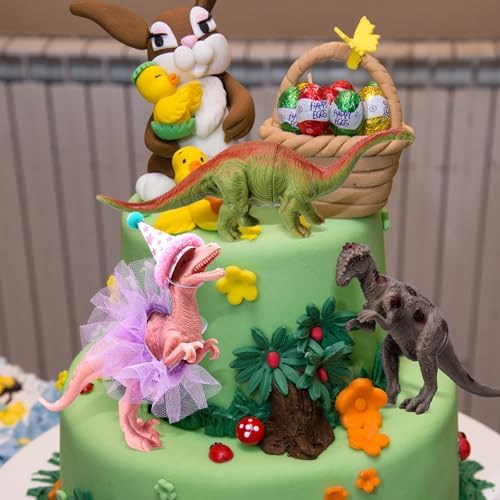 Weysat 27 Pcs Dinosaur Cake Toppers Birthday Decorations Animal Theme Set - Image 6
