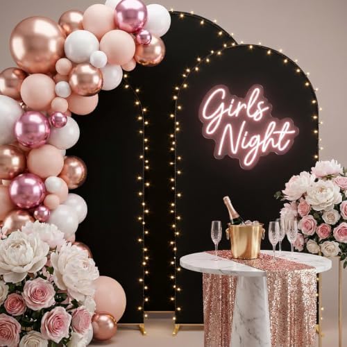 3PCS Metal Arch Backdrop Stand,6+6.6+7.2FT with Covers,Balloon Arch Stand - Image 6