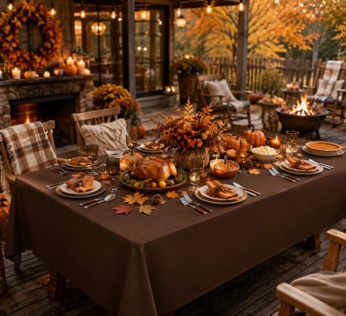 6 Pcs Thanksgiving Fall Disposable Plastic Tablecloth, 54 x 108 Inch - Image 6