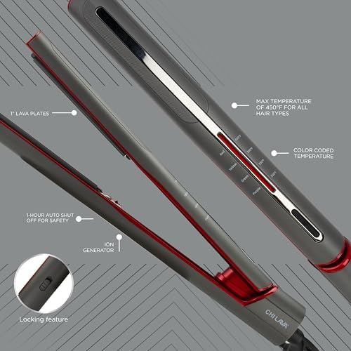 CHI Lava Glide Hairstyling Iron, Ceramic Hair Straightener, 1" - Image 3