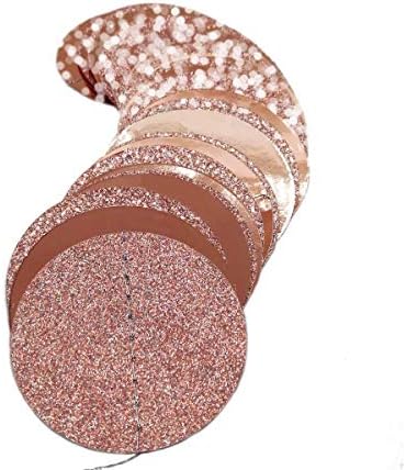 TTSAM 6 Pcs Rose Gold Paper Circle Dots Garland, 52 Feet, Perfect for Birthday, Bachelorette, Engagement, Wedding Parties, Reusable, Pre-strung - Image 5