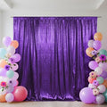 SquarePie 7x7ft Purple Sequin Backdrop, High Density Non-Transparent Glitter Curtain for Photography, Birthday, Wedding Party Decorations, Thick Solid Background with 4" Rod Pocket, 1 Panel by SquarePie