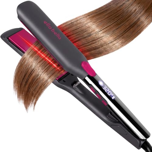 ELLA BELLA® Titanium Flat Iron Hair Straightener Large with Infrared by ellabella