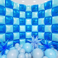 50pcs Blue Square Foil Balloons Wall Backdrop with 147pcs Blue Latex Balloon Garland Arch Kit, Double Sided Balloon Tunnel for Birthday Anniversary Graduation Baby Shower Party Decorations by Unknown