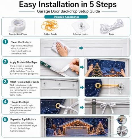 13X6 ft Fall Thanksgiving Garage Door Cover Decorative Autumn Party Banner - Image 4