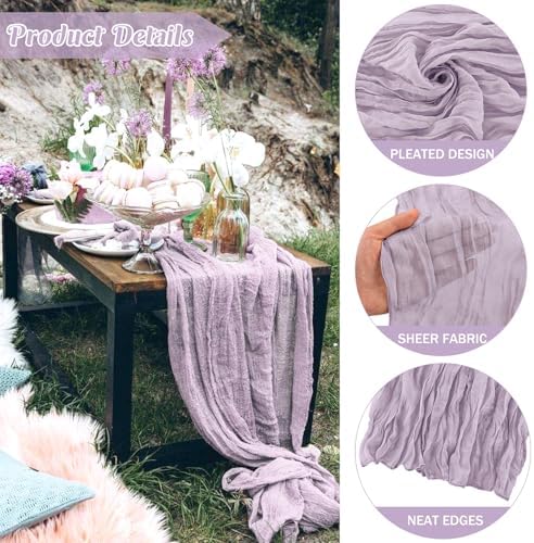 10FT Cheesecloth Table Runner Boho Party Home Decorations - Image 2