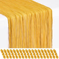 18 Pack Gold Cheesecloth Table Runner 17x108 Inches Boho Home Decor by Showgeous