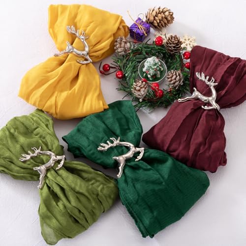 DeZerlor Christmas Party Cheesecloth Napkins Set of 20 for Wedding Party by DeZerlor