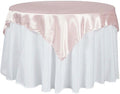 Balsa Circle 10 pcs 72x72 inch Blush Square Tablecloth Satin Fabric Overlays Linens | Table Cloths Cover for Wedding Party Banquet Reception Events Decoration Kitchen Dining Events Kitchen Dining by BalsaCircle