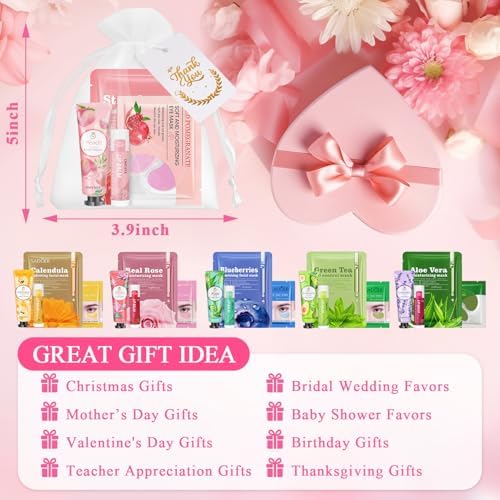 72 Pcs Bulk Gifts For Women, Bulk Facial Mask, Lip Balms, Hand Creams & Under Eye Patches, Spa Party Supplies,Party Favors For Bridal Wedding, Baby Shower,Sleepover Party, Christmas Stocking Stuffers - Image 6