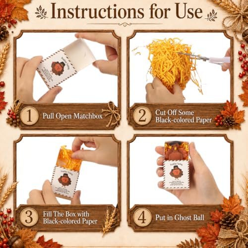 12 Sets Thanksgiving Positive Gifts Fall Turkey Party Favors - Image 3