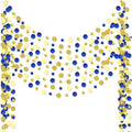 Outus 10 Pieces Blue,Gold Round Dots Garland Party Hanging Decor by Outus
