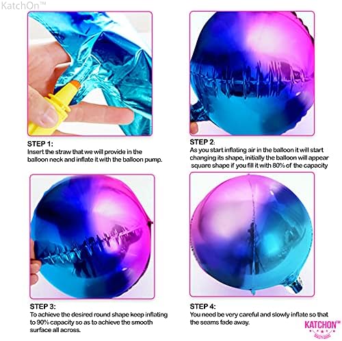 KatchOn Galaxy Balloons - 22 Inch, Pack of 6, Metallic Purple Balloons - Image 4