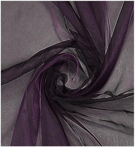 1 Yard Organza Fabric 44" Wide for Wedding Event Décor - Plum - Image 5