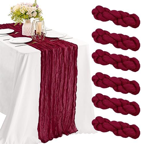 10FT Cheesecloth Table Runner Boho Party Home Decorations by JALANCY