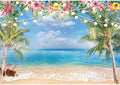 10x8ft Summer Hawaiian Beach Photography Backdrop by Haboke
