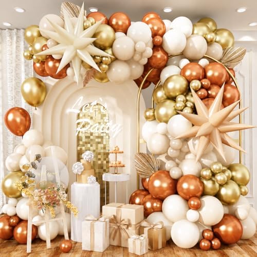Neutral Balloons Arch Beige Champagne Gold Birthday Decor Fall Graduation by Isndare