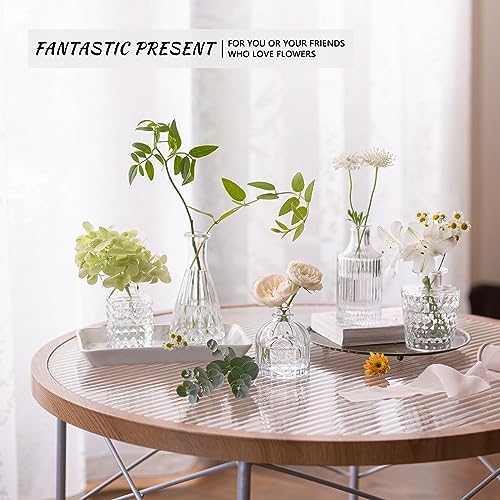 SUPMIND 24pcs Glass Bud Vase Set, Clear Small Flower Vases for Centerpieces - Image 6