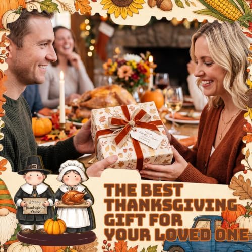 Wesiti 12 Pcs Thanksgiving Turkey Table Decoration, Wooden Fall Centerpiece - Image 6