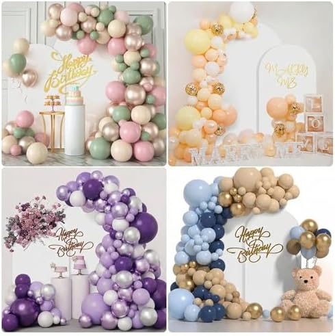 White Arch Backdrop Cover 7.2FT & 6FT Set - Double-Sided, Opaque - Image 2
