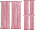 Blush Pink Sequin Backdrop 6 Panels 2ftx8ft Glitter Backdrop Curtains Birthday Party Decoration Photography Backgrounds Fabric Backdrop by SoarDream