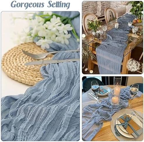 10FT Cheesecloth Table Runner Boho Party Home Decorations - Image 6
