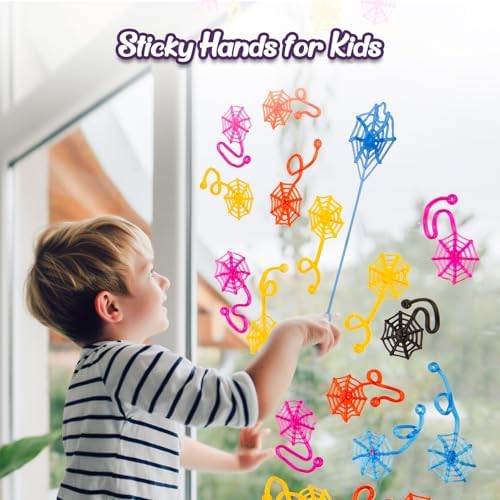 30 Pcs Sticky Spider Web Sticky Hands for Kids Bulk Halloween Party Favors Decorations,Spider Webs for Classroom Prizes Halloween Gifts Goodie Bags Stuffers Pinata Stuffers for Boys Girl - Image 6