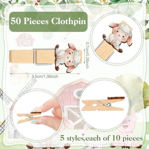 Patelai 321 Pcs Baby Shower Games Supplies, Farm Animal - Image 5