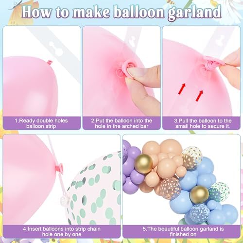 Amandir 164PCS Pastel Rainbow Balloon Garland Kit - Image 5