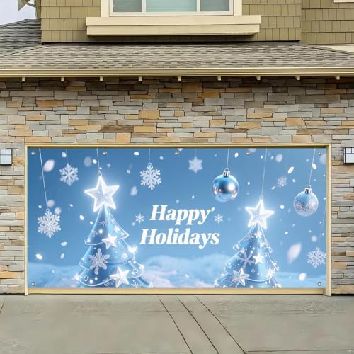 HOMETITUTE Christmas Holidays Garage Door Cover Banner 13x6ft Polyester - Image 5