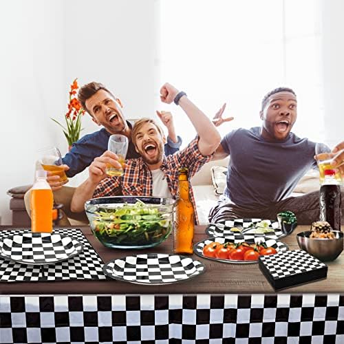 180Pcs Race Car Party Supplies Paper Plates and Napkins Serve 60 - Image 7