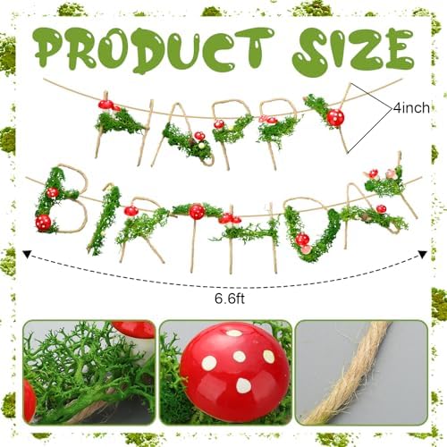 Norme Moss Birthday Party Decorations Banner Garland - Image 3