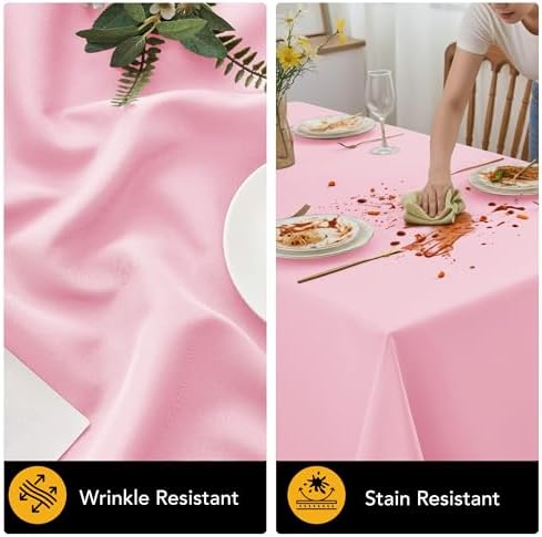 10-Pack Pink Tablecloths for Rectangle Tables, 60 x 120 Inches - Image 4
