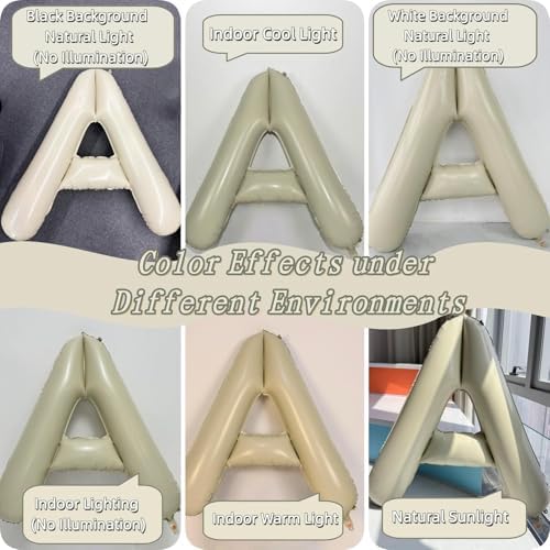40 Inch Beige OH BABY Balloon Neutral Gender Reveal Baby Shower Decorations - Image 2