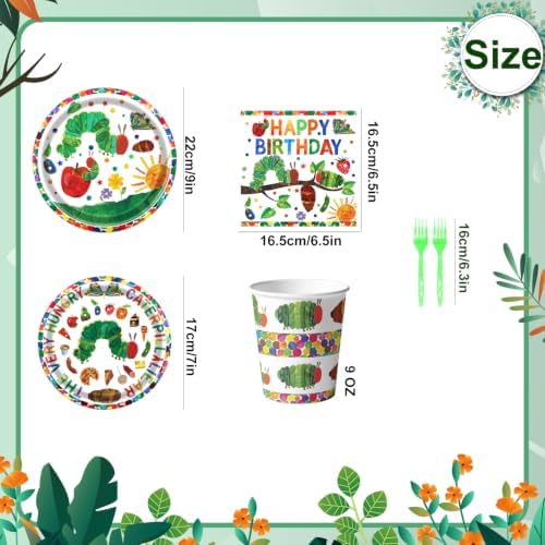 150pcs Hungry Caterpillar Party Supplies Butterfly Party Tableware 30 Guest - Image 3