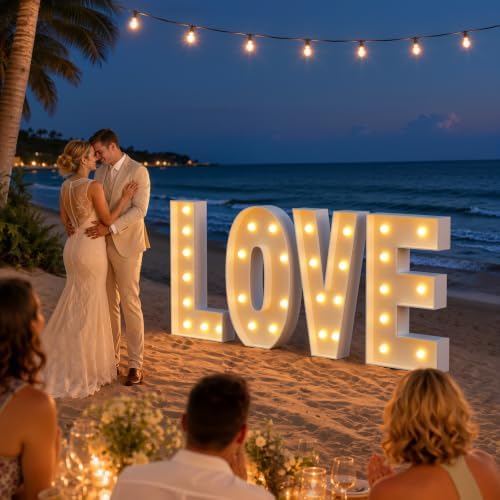 imprsv 3FT Marquee Letters, Moasaic Letters Marquee Light Up Letters for Birthday Wedding Engagement Party Decoration, Large Marquee Letters Kit for Baby Brithday Party, Letter M (Assembly Needed) - Image 7