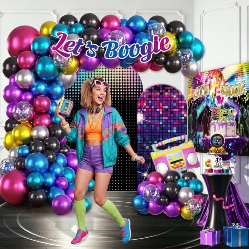 301Pcs Fexivo Disco Party Decorations, All-in-One Set for 25 Guests - Image 4
