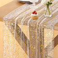 Gold Gauze Table Runner Glitter Fall Wedding Birthday Party Table Decor by Socomi