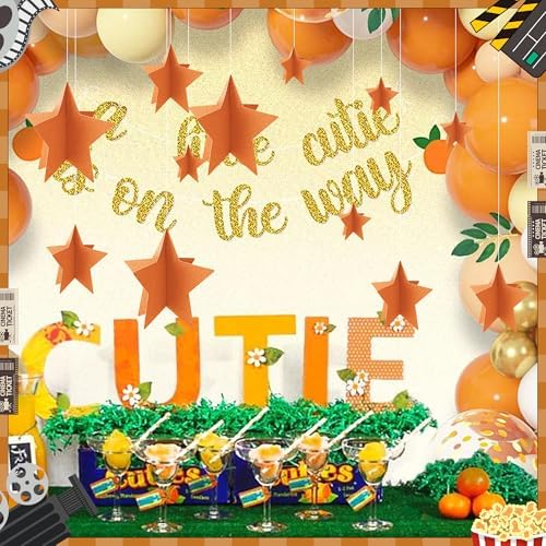 70 Pcs Orange Star Centerpieces for Party Birthday Fall Thanksgiving Decorations 3D Stars Table Decor 3 Sizes 8" 5" 3" Baby Bridal Shower Wedding Orange Friendsgiving Halloween Party Supplies - Image 6