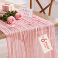 Pureegg 6 Pack Cheesecloth Table Runner 120 Inch Dusty Pink by Pureegg