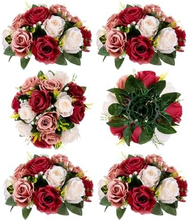 BLOSMON Wedding Flowers Balls Centerpieces Decorations for Table: 6 Pcs by Blosmon