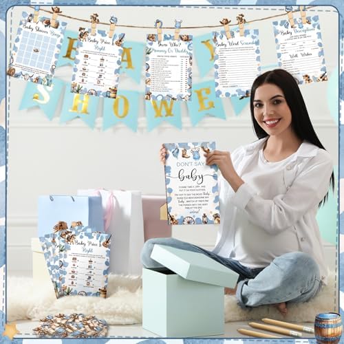 Patelai 321 Pcs Cowboy Baby Shower Decorations Retro Western Games Supplies - Image 6