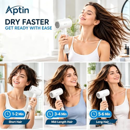 Ultra-Fast Drying High Speed Ionic Hair Dryer 110, 000 RPM, 200 Million Negative Ions for Frizz Reduction, Overheat Protection, Low Noise, Magnetic Concentrator, No Heat Damage, Lightweight - Image 2