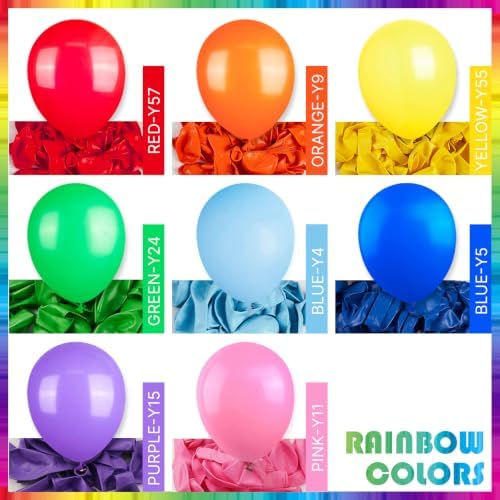 PartyWoo Rainbow Colorful Balloon Arch Kit 140pcs Different Sizes - Image 2