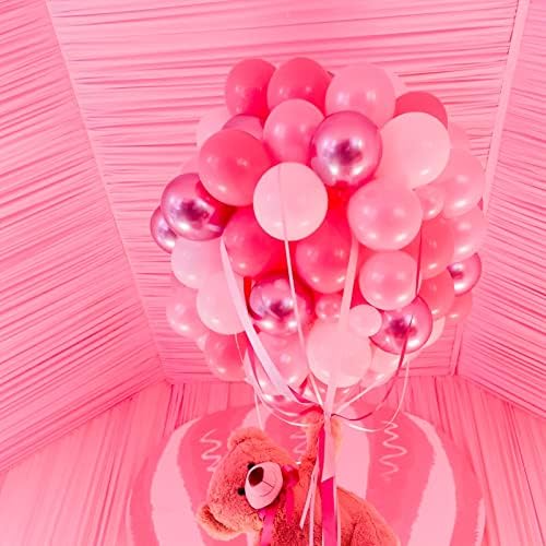 Voircoloria 105pcs Hot Pink Party Latex Balloons, 12inch - Image 5