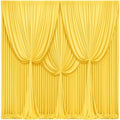 40x10FT Yellow Backdrop Curtains for Wedding Parties, Wrinkle Free Polyester Photography Backdrop Drapes for Wedding Baby Shower Birthday Parties Stage Background Stand Decorations 4x10ft,10 Panels by Partisky